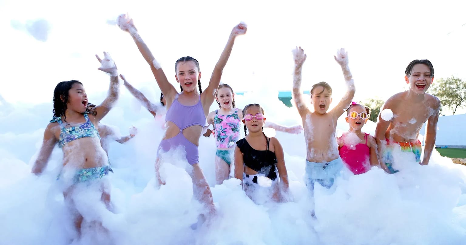 Foam party action in the Sacramento area