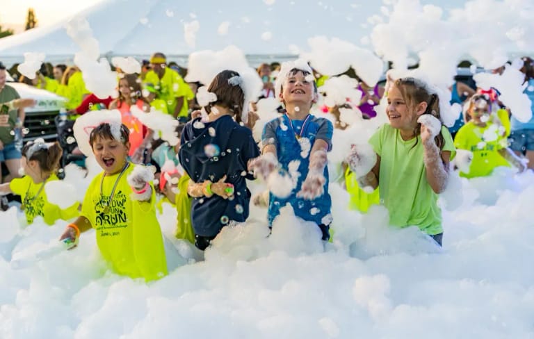 Large-scale foam event for schools, camps, and organizations